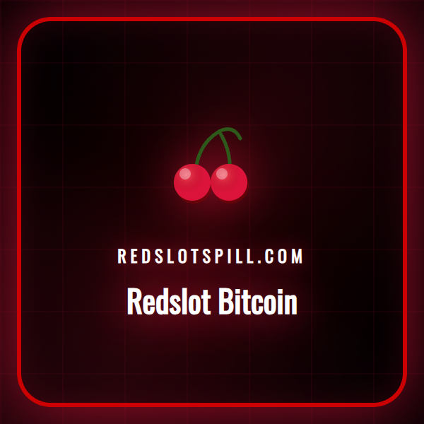 En illustrasjon som viser Redslot-logoen med Bitcoin-symboler.