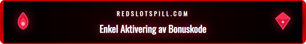 Skjermbilde som viser hvor man taster inn Redslot kampanjekode.