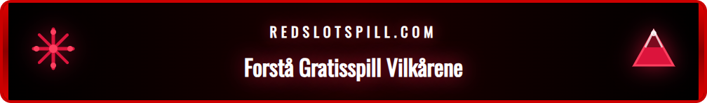 Skjermbilde som viser vilkår og betingelser for et Redslot gratisspill-tilbud.