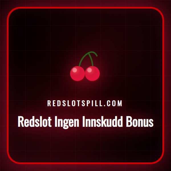 Illustrasjon av Redslot casinos logo med bonustilbud for norske spillere.