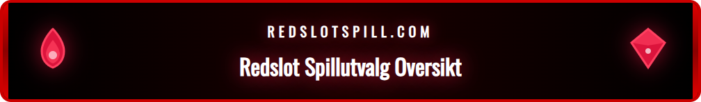 Et skjermbilde som viser et utvalg av populære spilleautomater tilgjengelig hos Redslot Casino for norske spillere.
