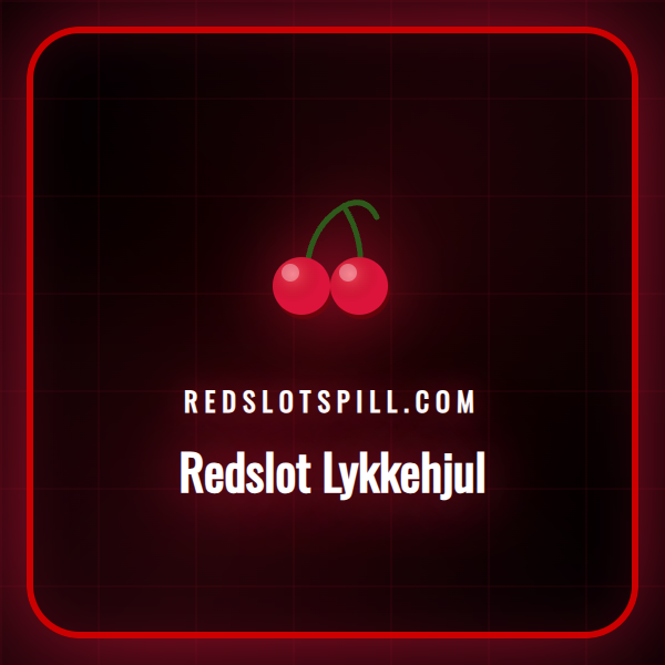En illustrasjon av det fargerike Redslot Lykkehjul med ulike premier.