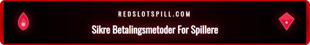 Logoer for populære betalingsmetoder som Visa, Mastercard og Skrill hos Redslot.