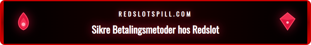 Illustrasjon av sikre betalingsikoner som Visa, Mastercard, Skrill og Neteller for norske spillere hos Redslot casino.