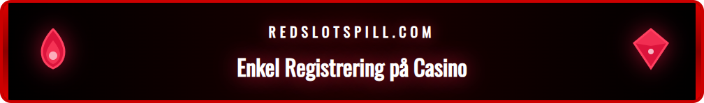Illustrasjon av registreringsprosessen for å spille Redslot slots.