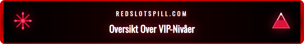 Grafikk som viser progresjonen gjennom Redslots VIP-nivåer.