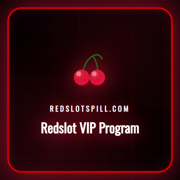 En luksuriøs illustrasjon av Redslot VIP Program med gullmynter.
