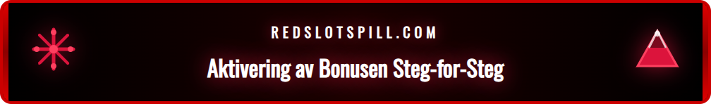 Skjermbilde som viser registreringsprosessen hos Redslot for å hente bonusen.
