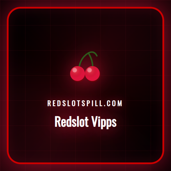 En illustrasjon av Vipps-logoen ved siden av Redslot casino-logoen på en smarttelefon.